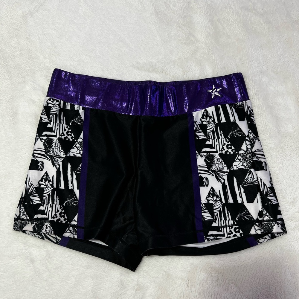 Rebel Athletic Purple Metallic Shorts